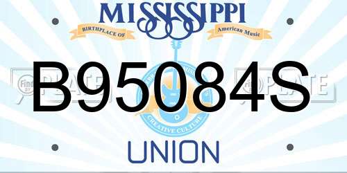 B95084S Mississippi License Plate