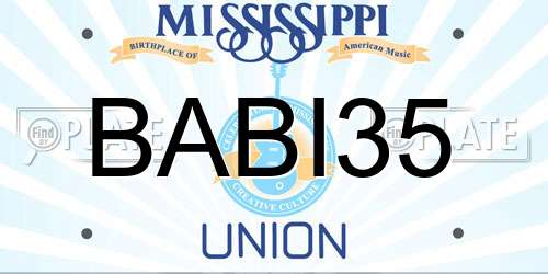 BABI35 Mississippi License Plate