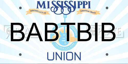 BABTBIB Mississippi License Plate
