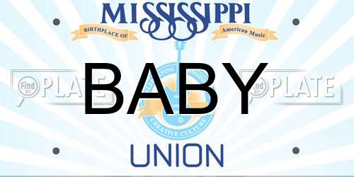 BABY Mississippi License Plate