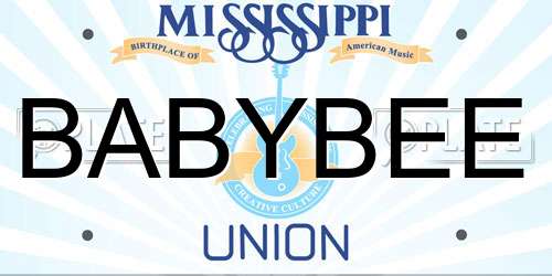 BABYBEE Mississippi License Plate