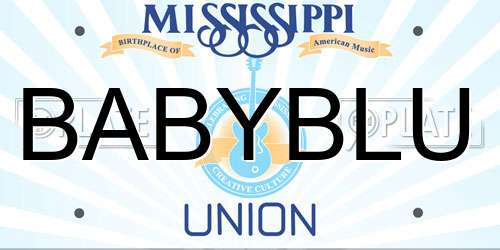 BABYBLU Mississippi License Plate