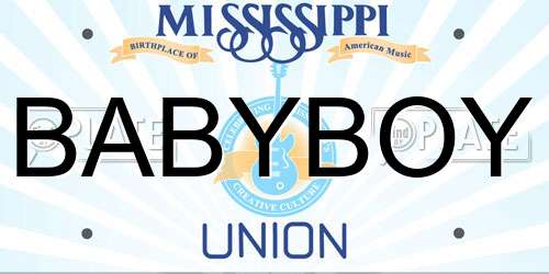 BABYBOY Mississippi License Plate