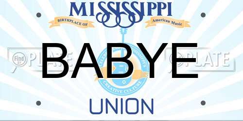 BABYE Mississippi License Plate