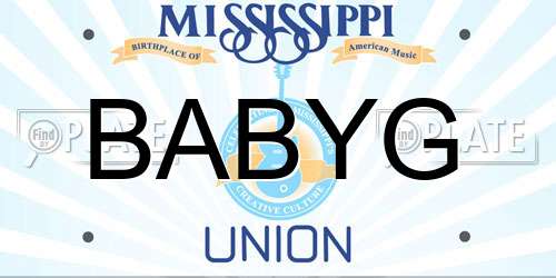 BABYG Mississippi License Plate