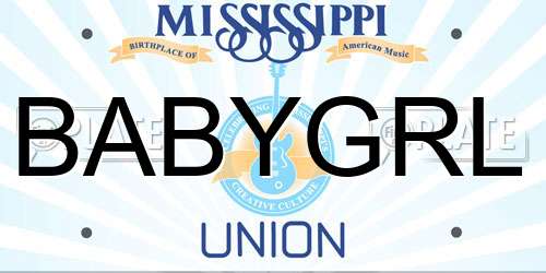 BABYGRL Mississippi License Plate