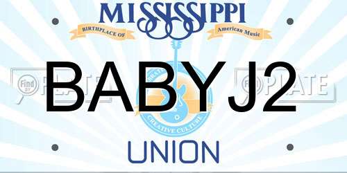 BABYJ2 Mississippi License Plate