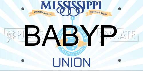 BABYP Mississippi License Plate