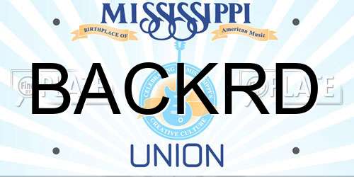 BACKRD Mississippi License Plate
