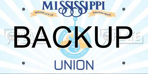 BACKUP Mississippi License Plate