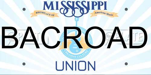 BACROAD Mississippi License Plate