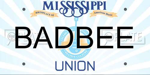 BADBEE Mississippi License Plate