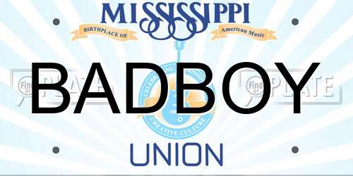 BADBOY Mississippi License Plate