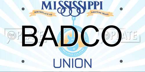 BADCO Mississippi License Plate