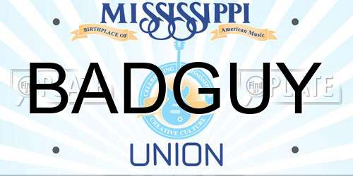 BADGUY Mississippi License Plate