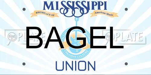 BAGEL Mississippi License Plate