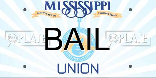 BAIL Mississippi License Plate