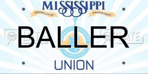 BALLER Mississippi License Plate