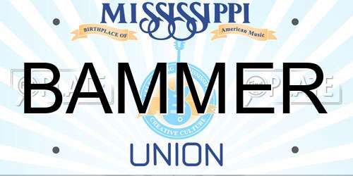 BAMMER Mississippi License Plate
