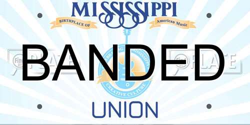 BANDED Mississippi License Plate