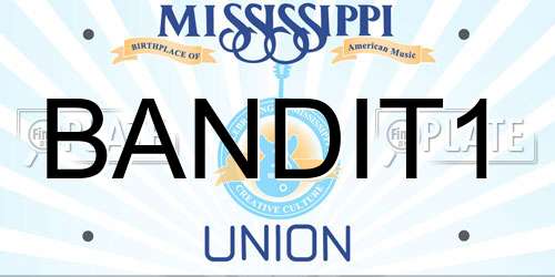 BANDIT1 Mississippi License Plate