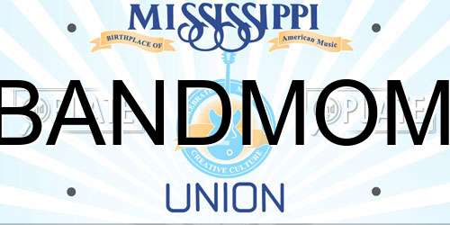 BANDMOM Mississippi License Plate