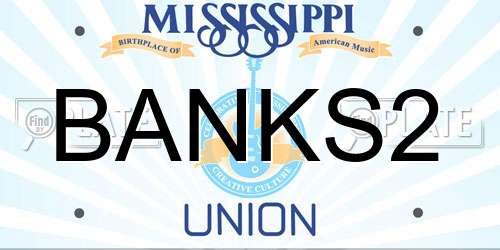 BANKS2 Mississippi License Plate