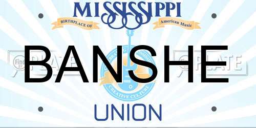 BANSHE Mississippi License Plate