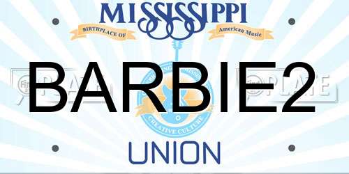 BARBIE2 Mississippi License Plate