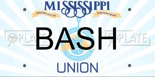 BASH Mississippi License Plate