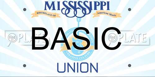 BASIC Mississippi License Plate