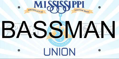 BASSMAN Mississippi License Plate