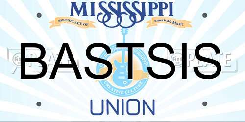 BASTSIS Mississippi License Plate