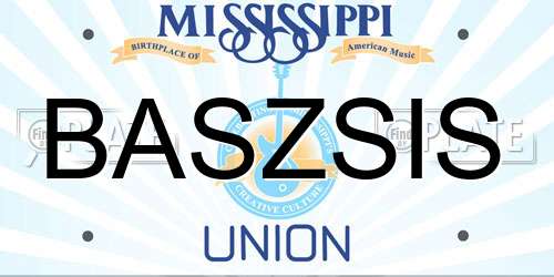 BASZSIS Mississippi License Plate