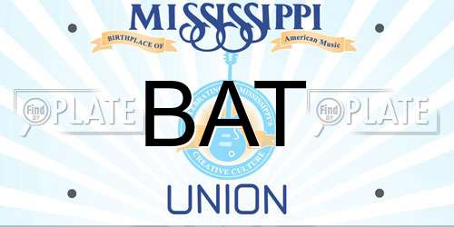 BAT Mississippi License Plate