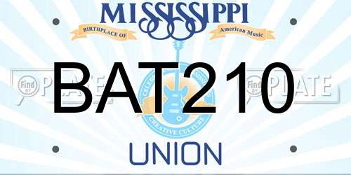 BAT210 Mississippi License Plate