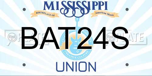 BAT24S Mississippi License Plate