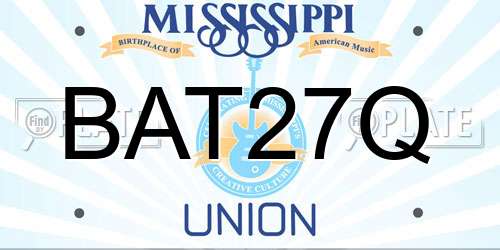 BAT27Q Mississippi License Plate