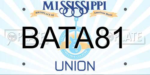 BATA81 Mississippi License Plate