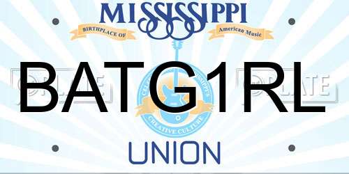 BATG1RL Mississippi License Plate