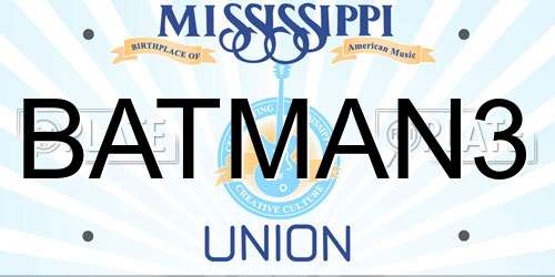 BATMAN3 Mississippi License Plate