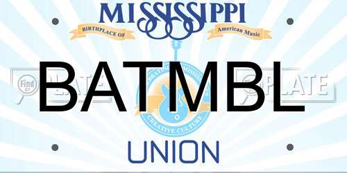 BATMBL Mississippi License Plate