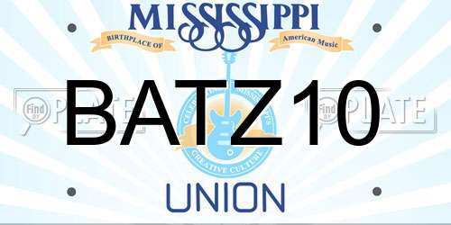 BATZ10 Mississippi License Plate