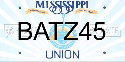 BATZ45 Mississippi License Plate