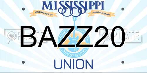 BAZZ20 Mississippi License Plate