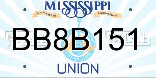 BB8B151 Mississippi License Plate