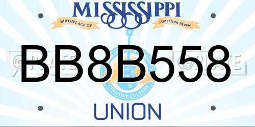 BB8B558 Mississippi License Plate