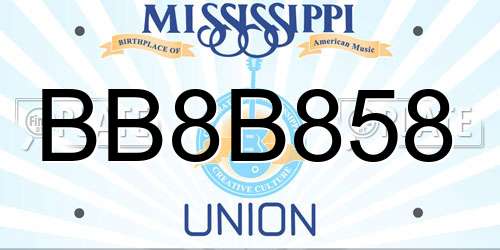 BB8B858 Mississippi License Plate