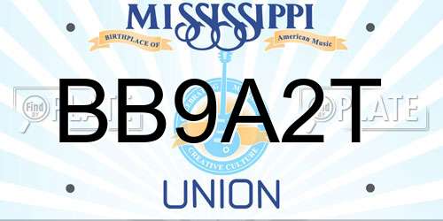 BB9A2T Mississippi License Plate