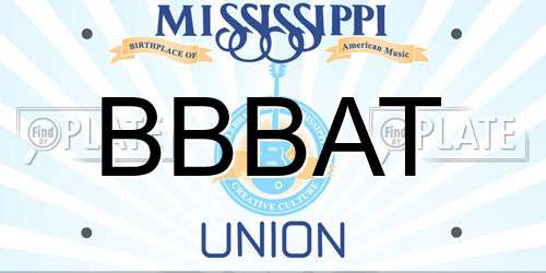 BBBAT Mississippi License Plate